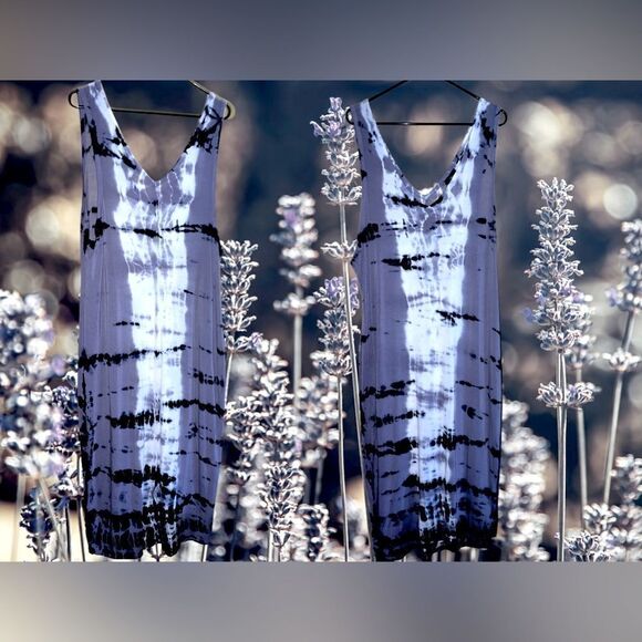 Mossimo l Tie-dye l Black Gray White l Maxi l Sleeveless l 2X l EUC - Picture 1 of 8